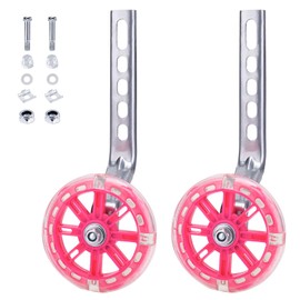 NONMON Bicycle Training Wheels, 1 Pair Kids Bike Stabiliser Support Universal Flash Auxiliary Wheels for 12 14 16 18 20 inch Single Speed Bicycle, Good for Beginners Boys Girls Children Cycling