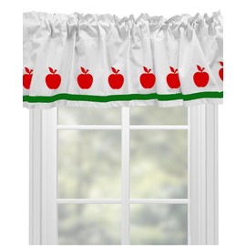 Apple (Apples) Window Valance Curtain - In Your Choice of Colors - Custom Made