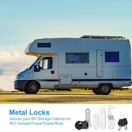 PATIKIL - Cerraduras de gabinete negras de 1/8 pulgadas con llaves negras, 1 paquete de cerradura de aleación de zinc, cilindro de cerradura de caravana, con llave similar para gabinete, RV, cajón,
