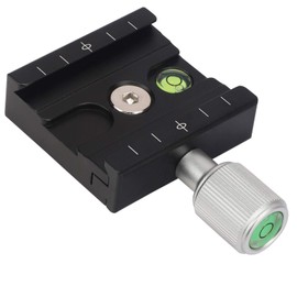 50mm Quick Release Plate QR Clamp with 1/4" Screw Fits Arca-Swiss Standard Tripod Head Quick Release Built-in Spirit Level