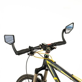 mnGreenX® - 2x Fahrradspiegel mit Weitwinkel | Konvex & teleskopisch verstellbar | Bruchsicher & Edelstahl | 360° drehbar | Für E-Bike, MTB, Citybike | Einfache Montage | mnGreenX Set links & rechts