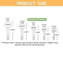 EYVRPAU 5 Piece Measuring Spoon Set, Teaspoon, Spice Spoon, Tablespoon, Dosing Spoon, Cup Measuring Cup, Small Spoon Set with Scale