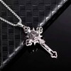 IS Holy Cross Stainless Steel Christ Crucifix Cross Pendant Necklace