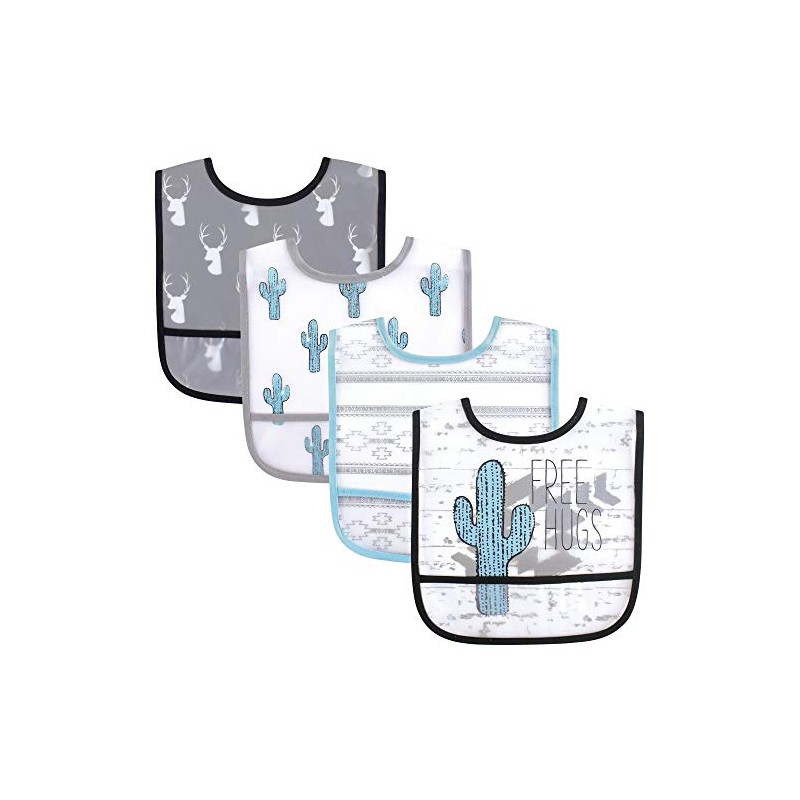 Yoga Sprout Waterproof Bibs, 4 Pack, Free Hugs