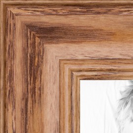 ArtToFrames 7x15 inch Honey Stain on Solid Red Oak Wood Picture Frame, 2WOM0066-59504-YHNY-7x15