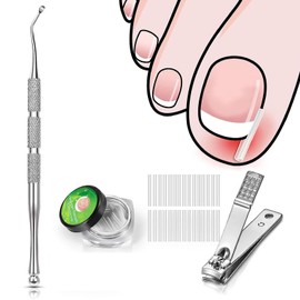Ingrown Toenail Correction Tool Kits, 60 Pieces, C Type Strips, Curved Lifter, Nail Clippers, Toenail Correction Tools