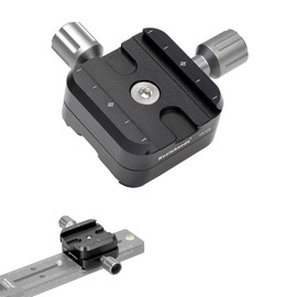 Koolehaoda QR-50B Quick Release Plate Clamp Double Clamp Adapter Compatible with Arca Swiss Plate RRS Rail Plate Nodal Slide Subtend