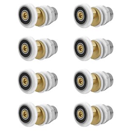 8Pcs Shower Door Rollers Sliding Wheels Pully Parts Fixing Replacement for Bathroom Glass Doors 20mm