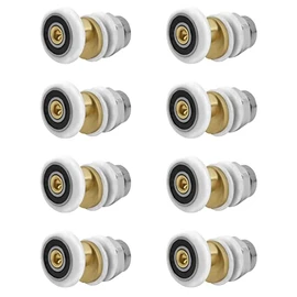 8Pcs Shower Door Rollers Sliding Wheels Pully Parts Fixing Replacement for Bathroom Glass Doors 20mm