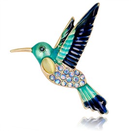 GFM® Humming Bird Brooch - Christmas, Birthday, Valentines Day, Mothers day - HMB-A-Blue - (BRCH-HMB-C-HLTLNL)