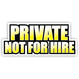Private Not for Hire Yellow Black White Full Color Decal Sticker Car Turbo Diesel Truck Trailer Semi Haul DOT