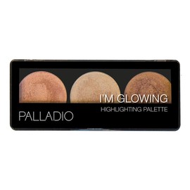 Palladio I'm Glowing Illuminating Highlighting Palette, Glow Bronzer Powder Makeup Set, High Pigmented Shimmery Colors