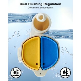 2-Inch Toilet Flush Valves, Dual Flush Valve Toilet Repair Kit Compatible with Two Piece Toilets Top Push Button Valve, 10.8" Height