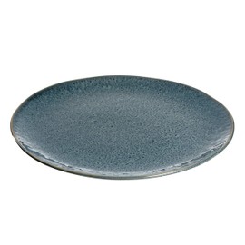 Leonardo Matera 018547 Ceramic Plate, Dishwasher-Safe Dinner Plate with Glaze, Round Stoneware Plate, Diameter 27 cm, Blue, Pack of 1