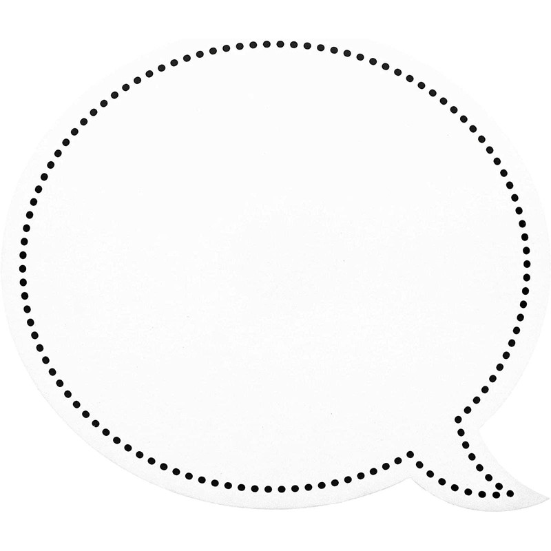 Dry Erase Speech Bubble Cutouts for Bulletin Boards (9 x