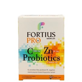 Geoplan Fortius Pro Probiotics Vitamin C 1000mg & Zinc 20mg, 60 Tabs