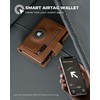 DODENSHA AirTag Wallet, RFID Blocking Genuine Leather Pop Up Credit
