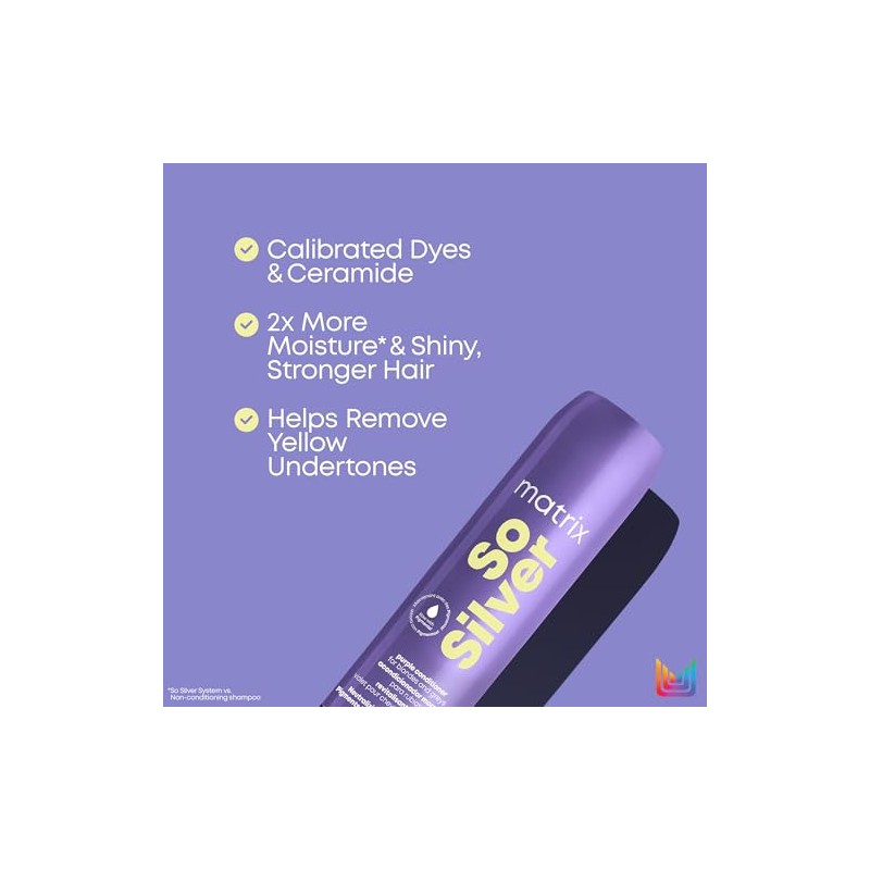 Matrix So Silver Acondicionador Acondicionador pigmentado morado proporciona brillo e