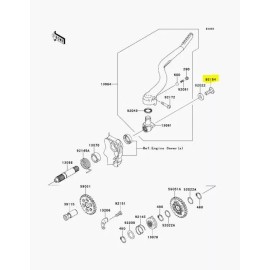KAWASAKI OEM ENGINE KICK START LEVER MOUNTING BOLT FOR KX250F, KX450F, KLX450R