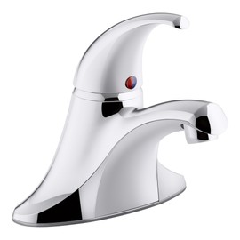 KOHLER K-15199-4NDRA-CP Coralais Single-Handle Centerset Bathroom Sink Faucet with 0.5 Gpm Vandal Resistant Aerator, Without Drain, Polished Chrome
