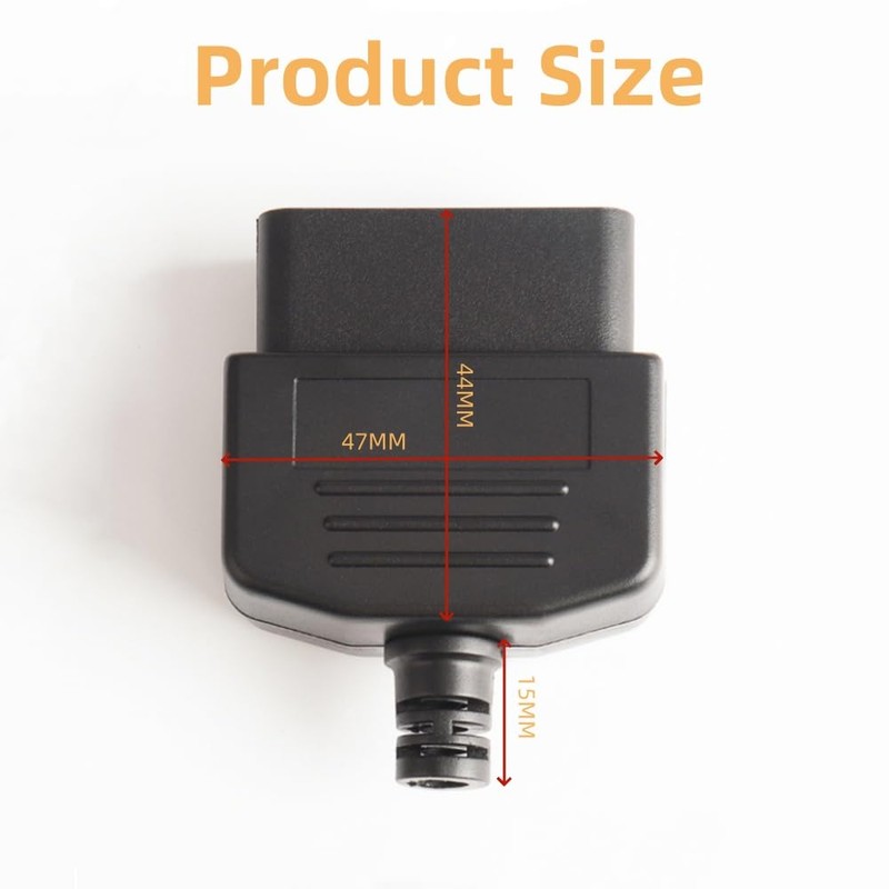 2Pcs 16 Pin OBD2 Male Connector Plug with Screws, Automobile