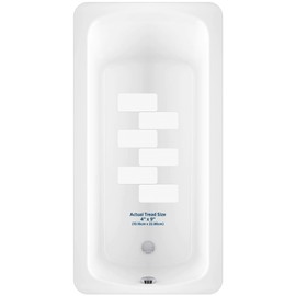 Kahuna Grip Bathtub Bath and Shower 4″x9″ Non-Slip Traction Treads (White)