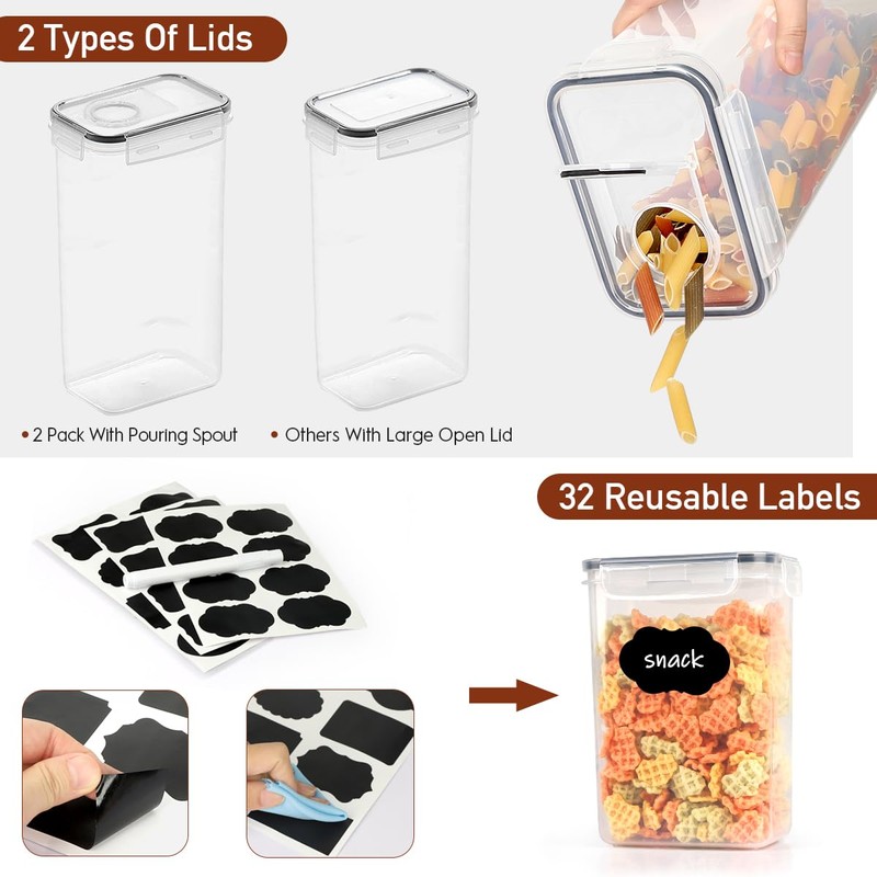 JUJOJB 64 PCS Airtight Food Storage Containers With Lids BPA
