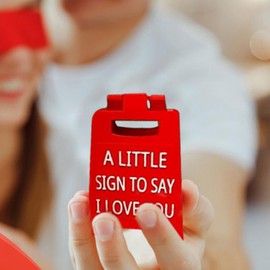 Love Language Sign Plaques | Couple Small Sign Ornaments I Love You Sign Plaques | Romantic Cute Home Decor Love Language Sign Decor for Girlfriend & Boyfriend