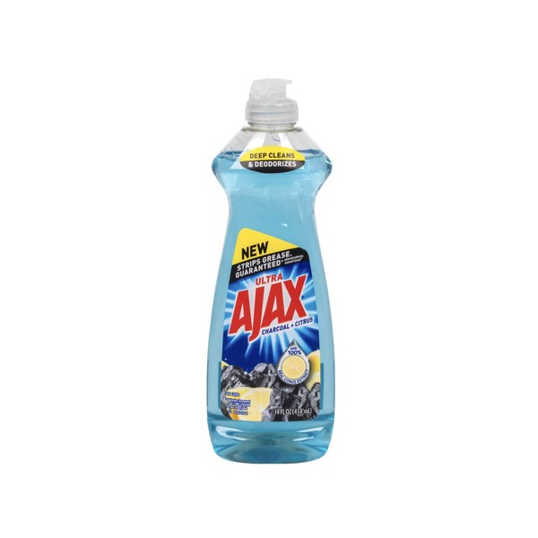 Ajax Charcoal & Citrus Dish Liquid, 14 oz Bottles 4 Pack