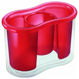 guzzini LATINA 23200065 Guccini Cutlery Case, Outlet, No Outer Box, Cutlery Storage, Chopstick Stand, Dishwasher Safe, Stylish, Simple, Cute, Kitchen Goods, Italian Goods, Acrylic, 65_ Red