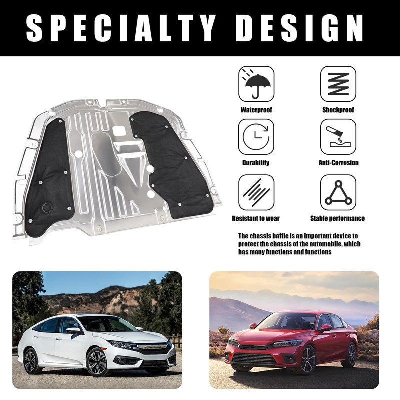 74110-TBA-A00 Engine Splash Guard with mounting Screws Compatible with Honda