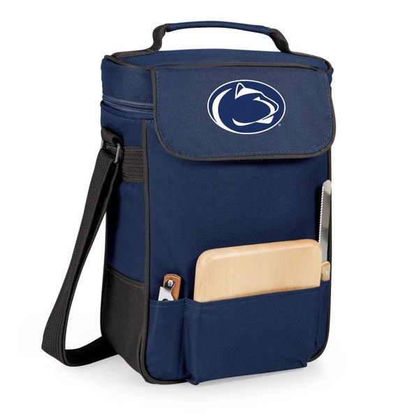 PICNIC TIME womens & NCAA Duet Wine Cheese Tote, Navy Blue