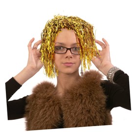 Healeved 4pcs High Temperature Silk Short Hair Wigs Unisex Cosplay Party Accessories Purple Gold Silver for Women Hair Supplies