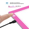 LitEnergy Portable A4 LED Copy Board Light Tracing Box, Pink