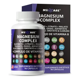 Mvpcare Magnesio Complex 1125mg Citrato Polvo Glicinato Gluconato Óxido Vitaminas Mujer Hombre Magnesium Cápsulas