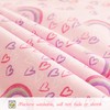 Viviland Rainbow Heart Toddler Comforter Sets, Cute Girls Toddler Bedding