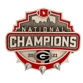 Heritage Pewter 2021-2022 National Champions Georgia Bulldogs Double Old Fashion - Spike Logo | Double Rocks Glass 14 OZ for Liquor | Expertly Crafted Pewter Glass