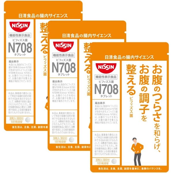  Intestinal Science Nissin Foods Bifidobacterium N708 Tablet 3 Bag