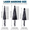 Hakkin 3pcs M35 Cobalt Step Drill Bit for Metal 1/8"-7/8"(34
