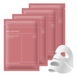 LUHI Bio Collagen Mask, mascarilla de colágeno, mascarilla de hidrogel, mascarilla profunda de biocolágeno, mascarilla de noche, reduce los poros, mejora la elasticidad,hidratación duradera. (4PCS)