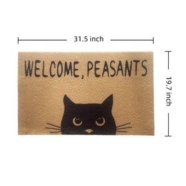 EXIGENT Premium Welcome Peasants Cat Doormat Front Door Mat with Anti-Slip Foor Indoor & Outdoor Use Home Decor Ultra Soft Anti-Slip Rug (CAT_Rug)