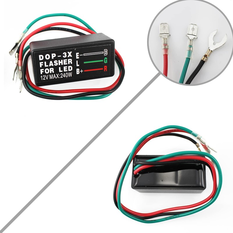 Kit combinado de interruptor basculante y relé de intermitente para