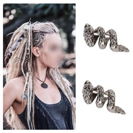 VGOL 4pcs Beard Beads for Men Beard Rings Norse Hair Tube Beads Dreadlocks Beads Braid Accessories for Hair Braiding DIY Jewelry Bracelet Pendant Necklace