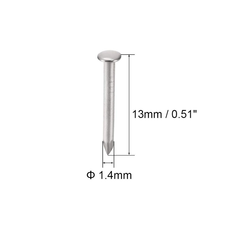 sourcing map Pack of 1000 Small Tiny Hardware Nails Carbon