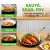 NutriChef 12 Inch Large Ceramic Coated Frying Pan - Non