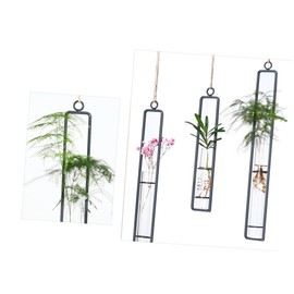 FUNOMOCYA Hydroponic Wall Flower Pot Creative Hanging Test Tube Wrought Flower Hanging Bottle Home Decoration