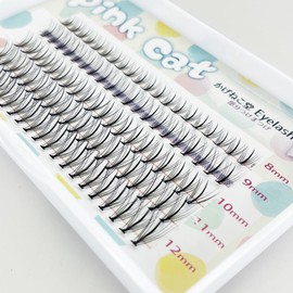 Kagonekodo Partial False Eyelashes (Black, Base Bundle Type, 0.3 - 0.5 inches (8 - 12 mm), VS-BL)