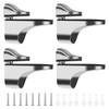 CHMYY 4 Pcs Metal Bracket, Glass Shelf Bracket, Adjustable Zinc