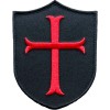 KNIGHTS TEMPLAR CRUSADER CROSS SHIELD BLACK OPS RED TACTICAL HOOK