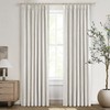 QJmydeco Buttercream Blackout Curtains 90 Inches Long, Thick Linen Patio